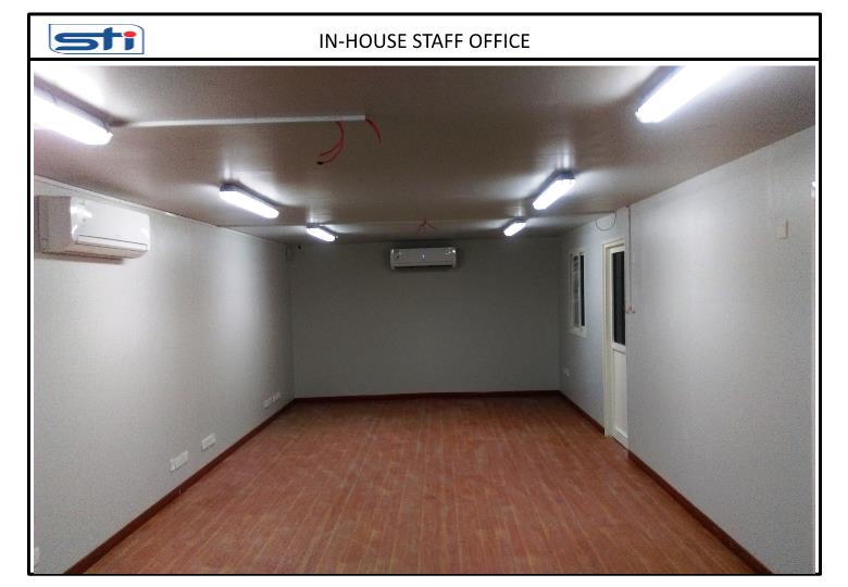 Interior view of In House Staff Office. Interior view of In House Staff Office.